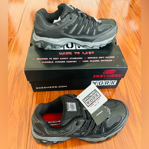 Skechers Work Steel Toe Cankton Shoes - Picture 1 of 3